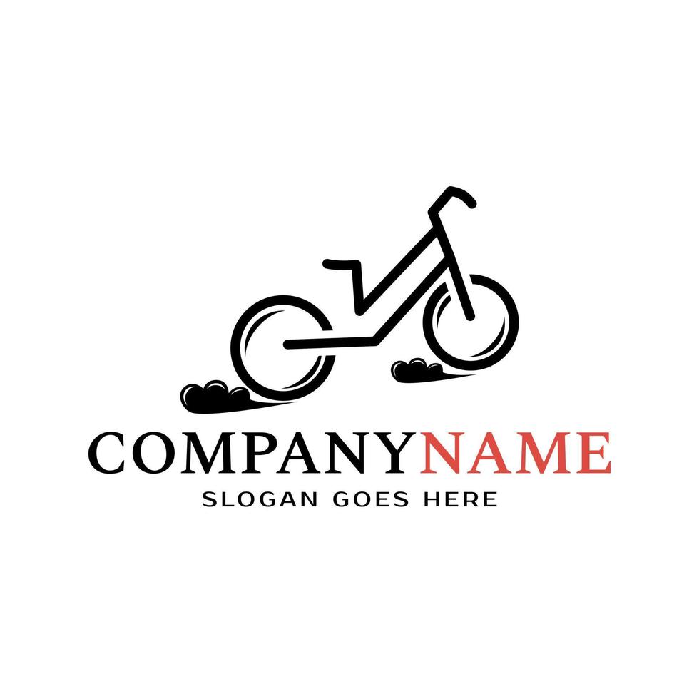 Bike symbol logo design, stylish event season racer. Cyclist, vector. Speed vector