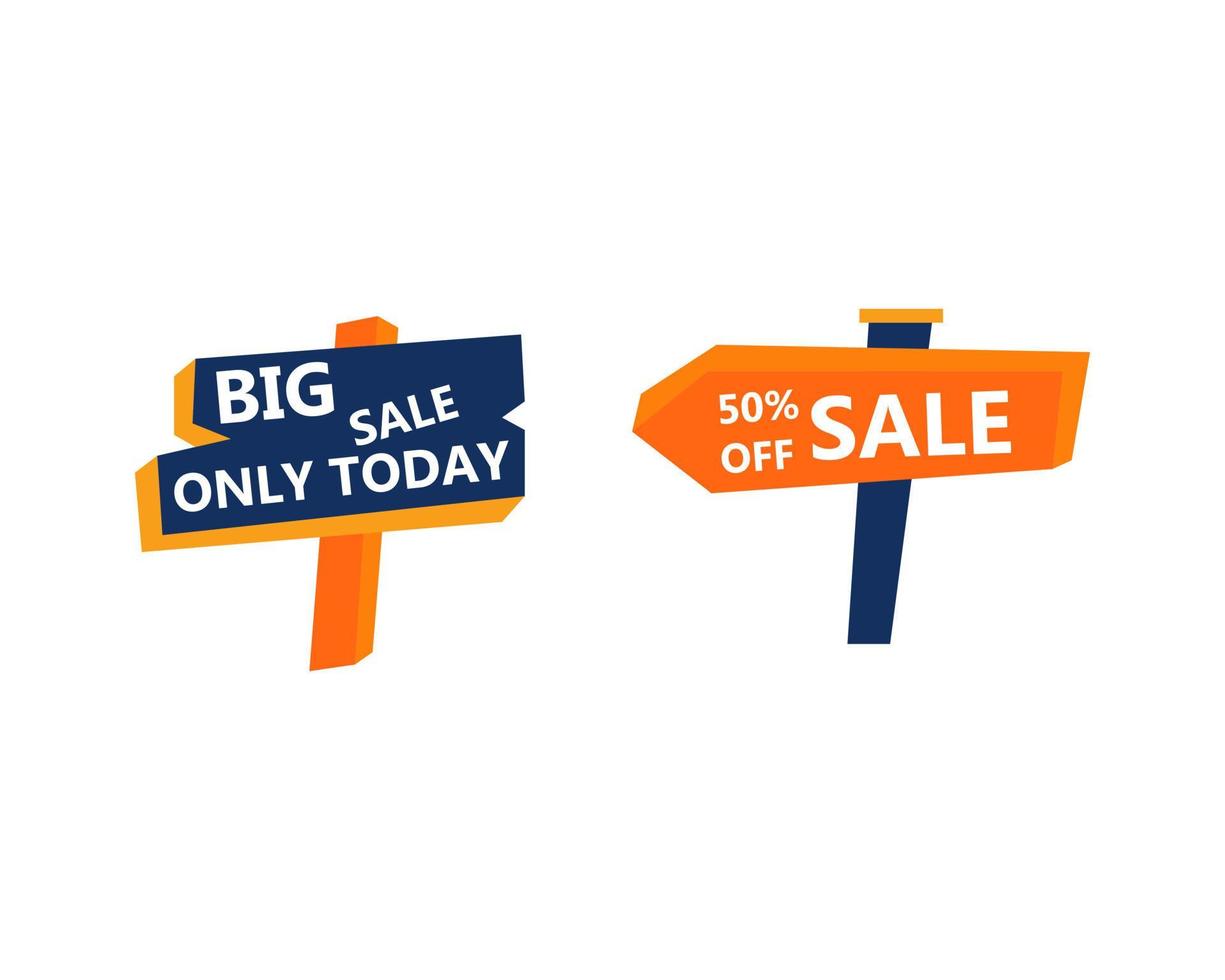 Sale banner template. Big Sale. Only today 50 off sale. vector