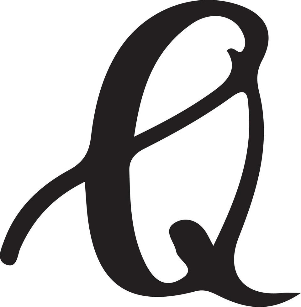logotipo de corte láser de letra q vector