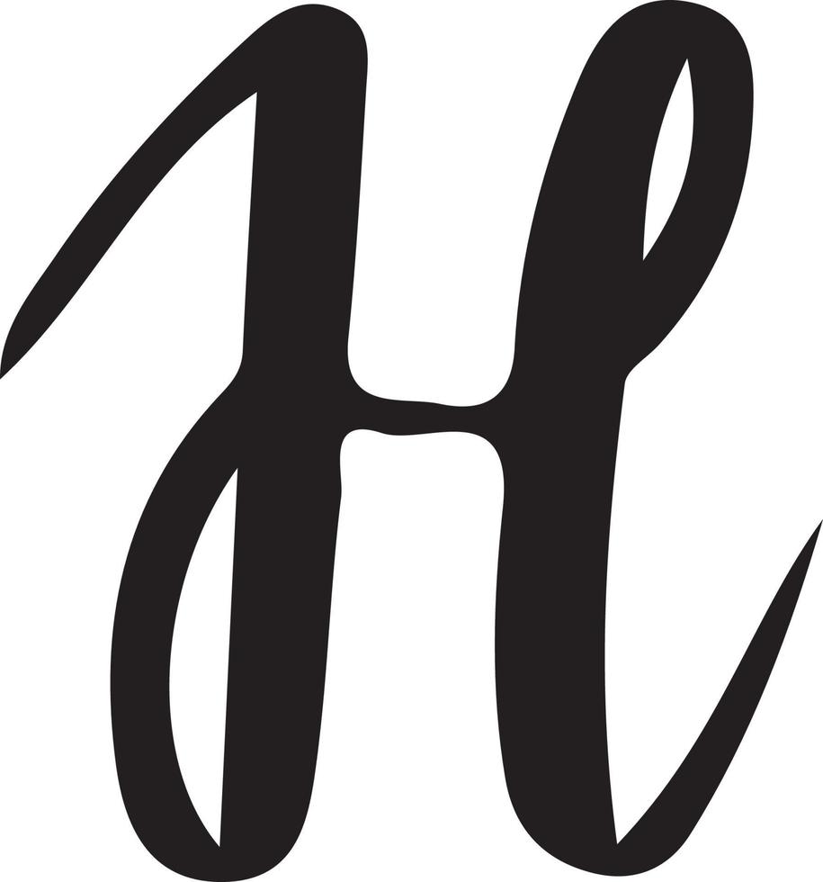 logotipo de corte láser de letra h vector