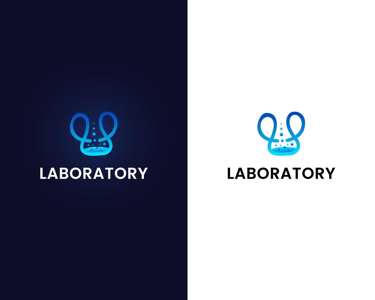 laboratory logo design template vector