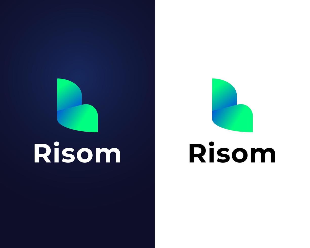 plantilla de diseño de logotipo de letra r vector