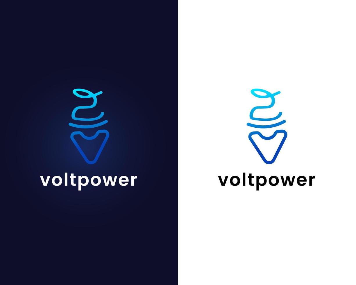 letter v and p logo design template vector