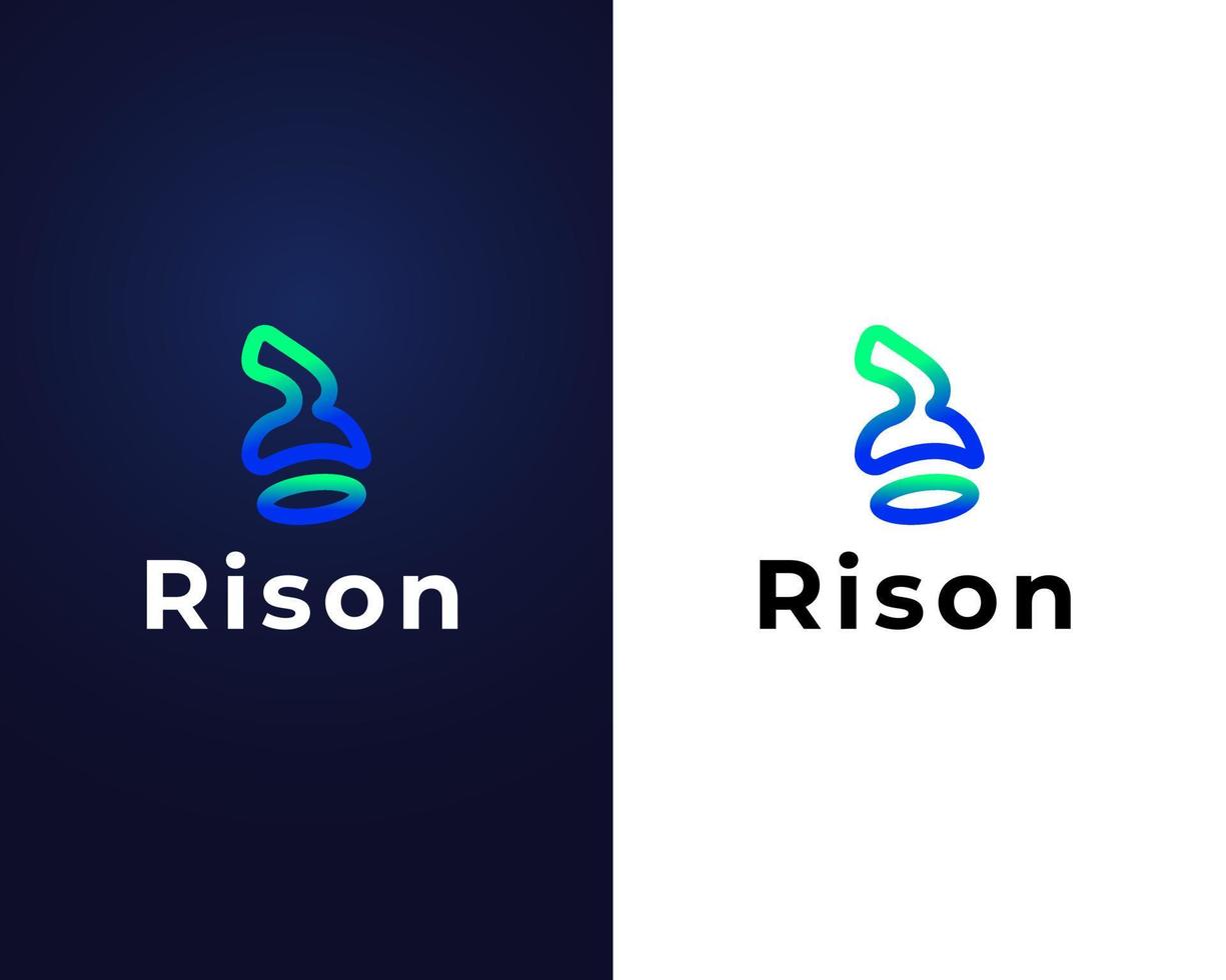 letter r logo design template vector