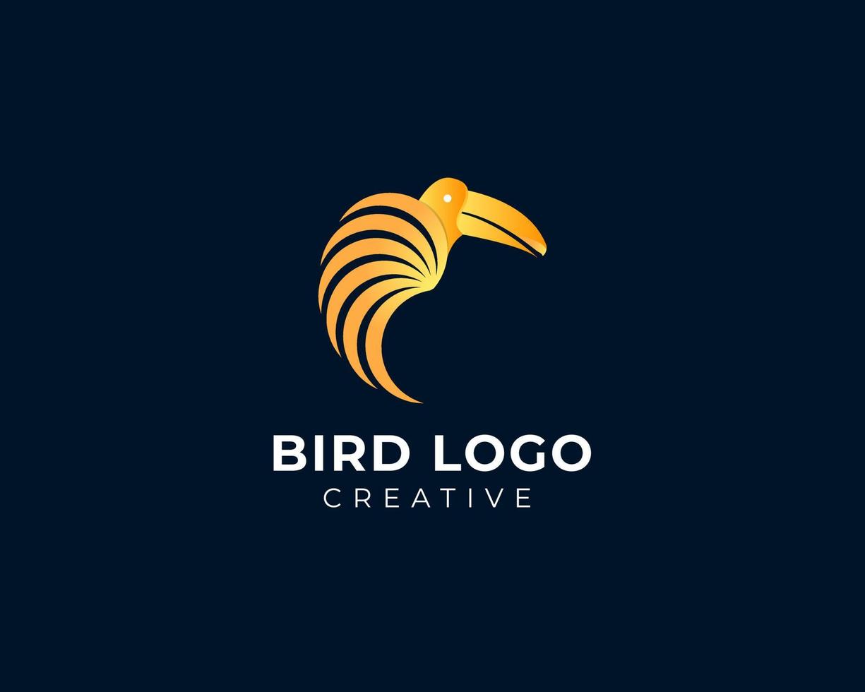 bird logo design template vector
