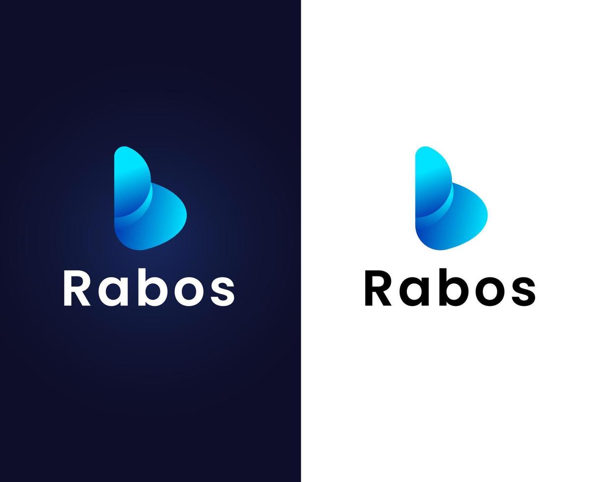 letter r and b logo design template vector