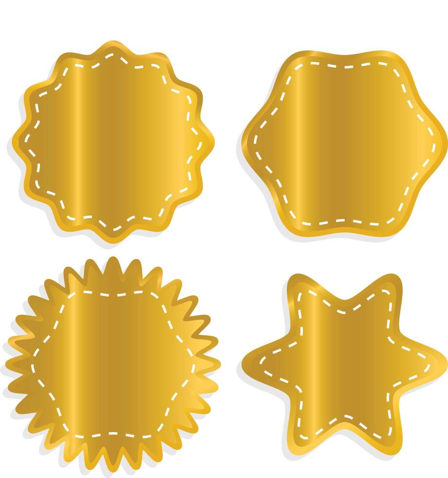 Golden Label Stickers vector