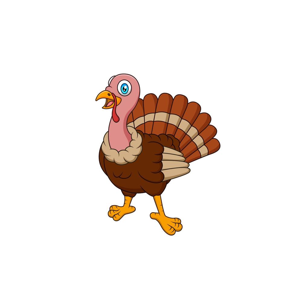 Cute cartoon turkey. vector illustration