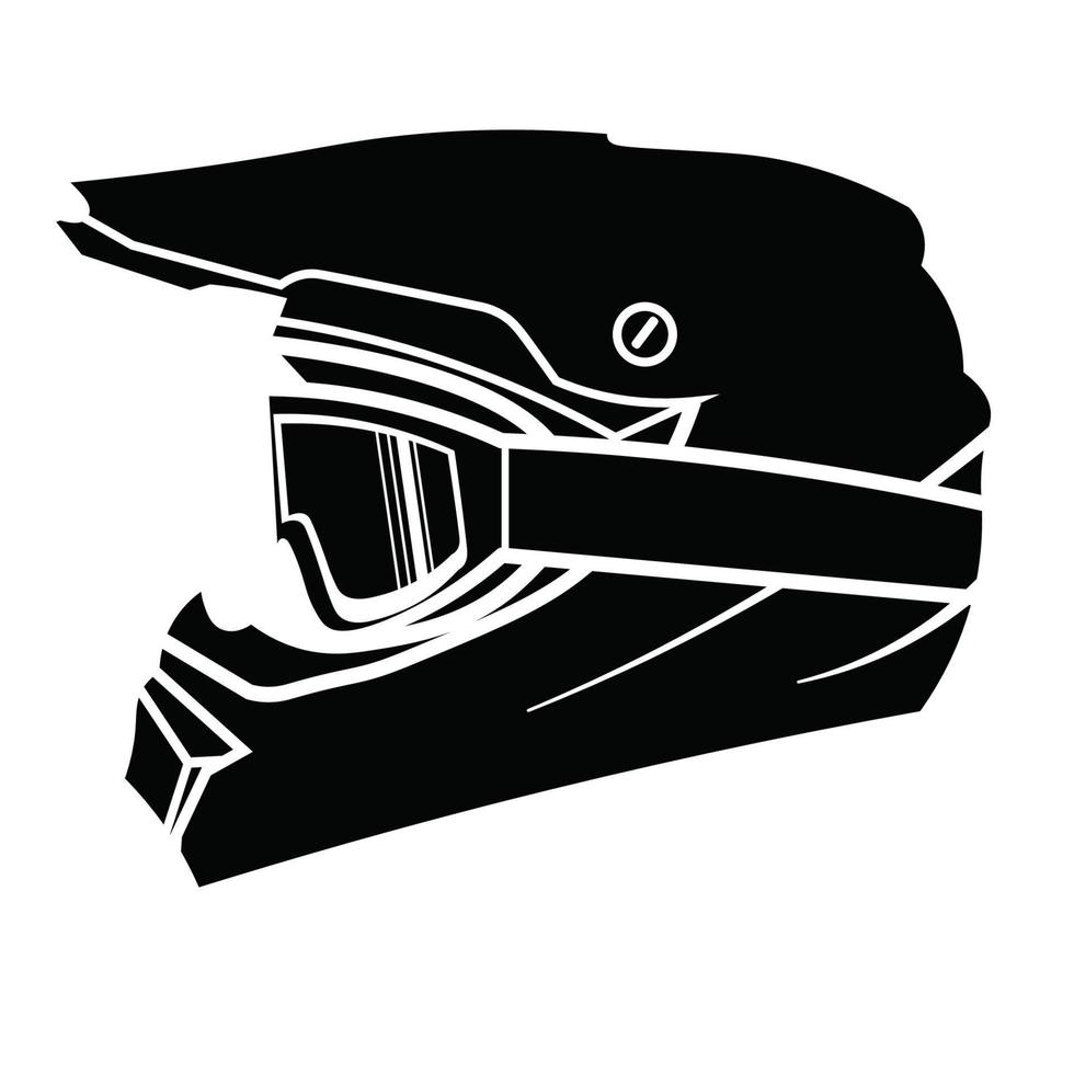 Dirt bike helmet vector illustration