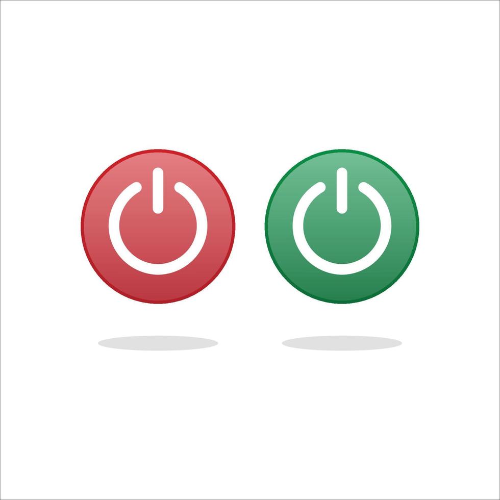 Power button icon vector on off Good for power off button or power icon in web, phone apps, and more.