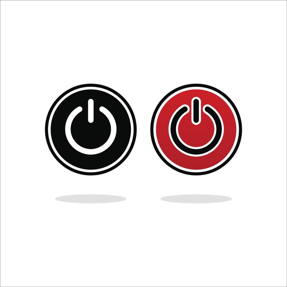 Power button icon vector on off Good for power off button or power icon in web, phone apps, and more.