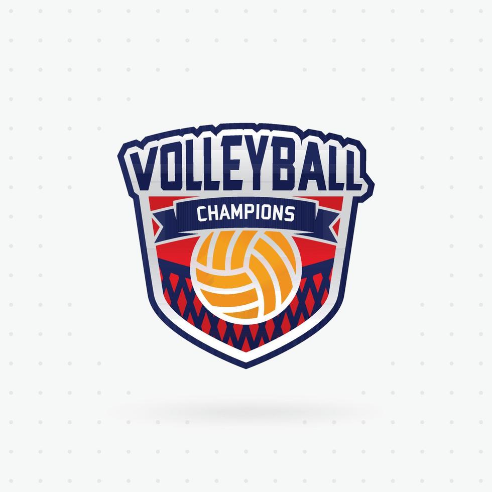 Volleyball championship emblem vector