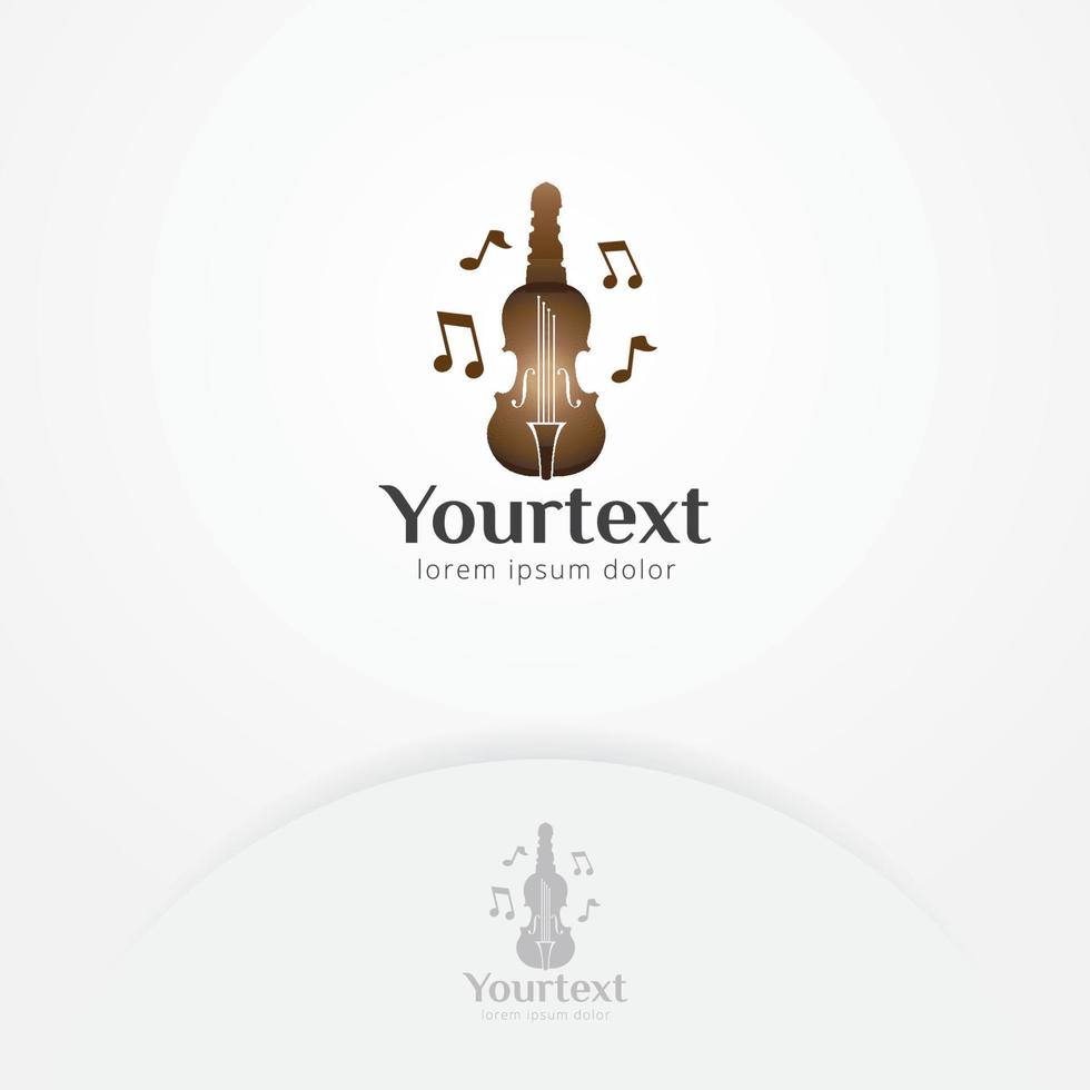 diseño de logotipo de violinista vector