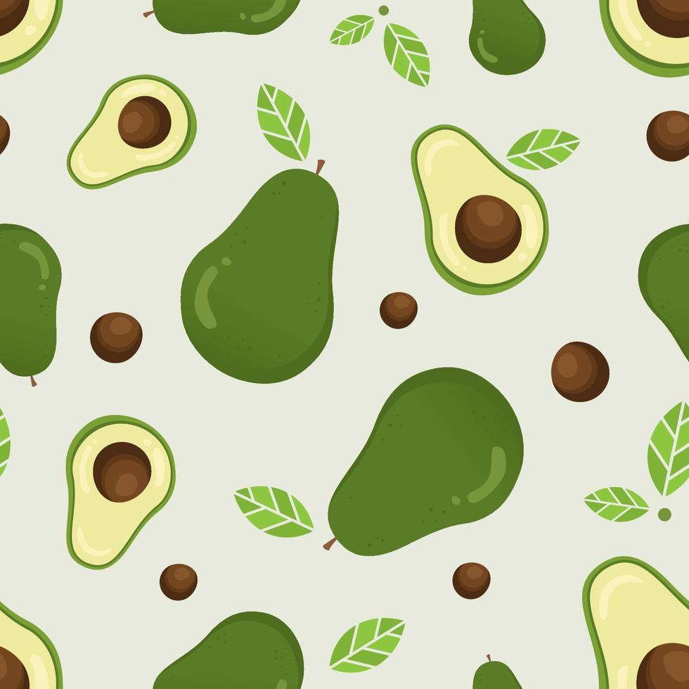 aguacate, fruta, vector, seamless, patrón vector