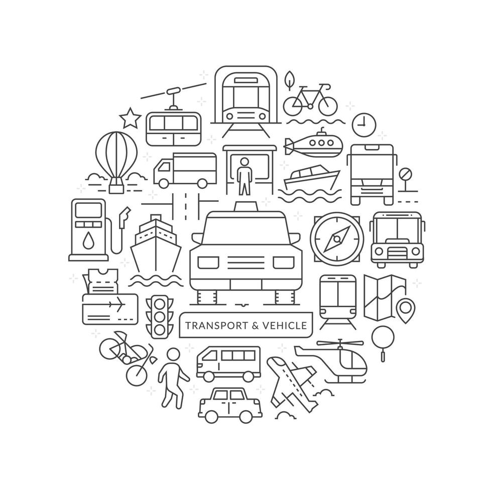 Shipping and delivery round icon vector