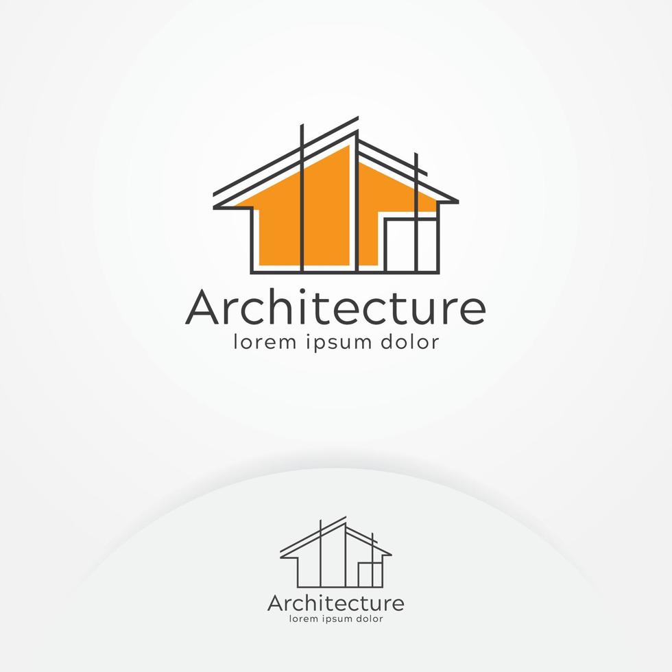 diseño de logotipo de arquitectura vector