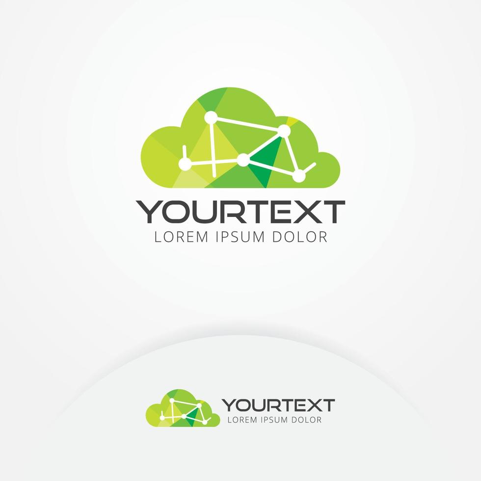 Cloud technology logo design vector