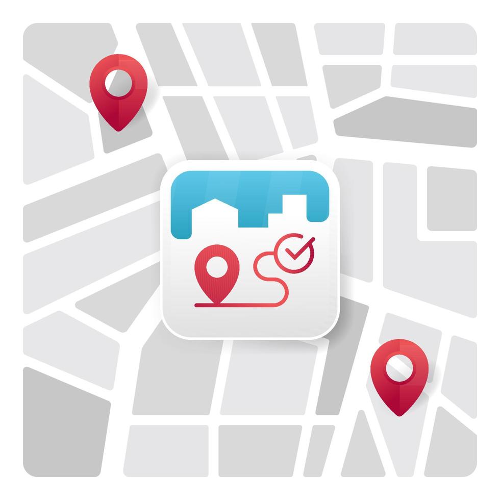 Logo icon of Place pin pointer map concept vector