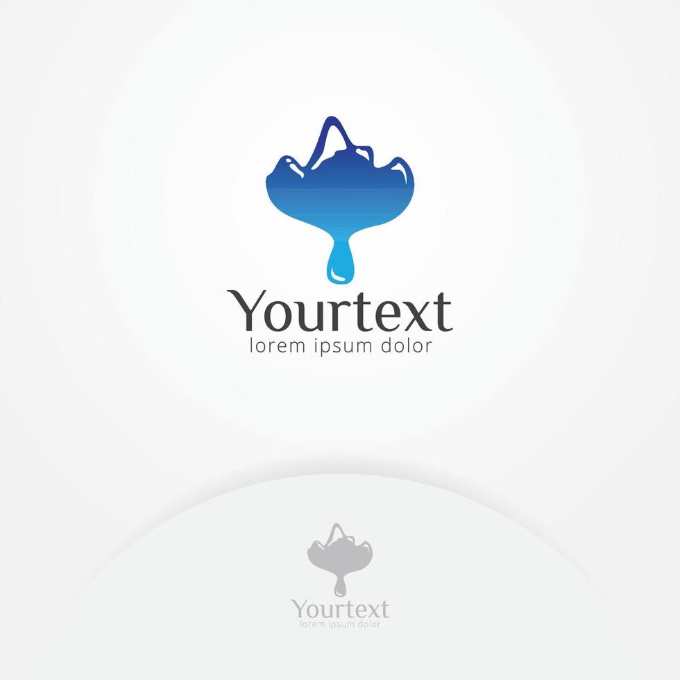 Mountain water logo design vector