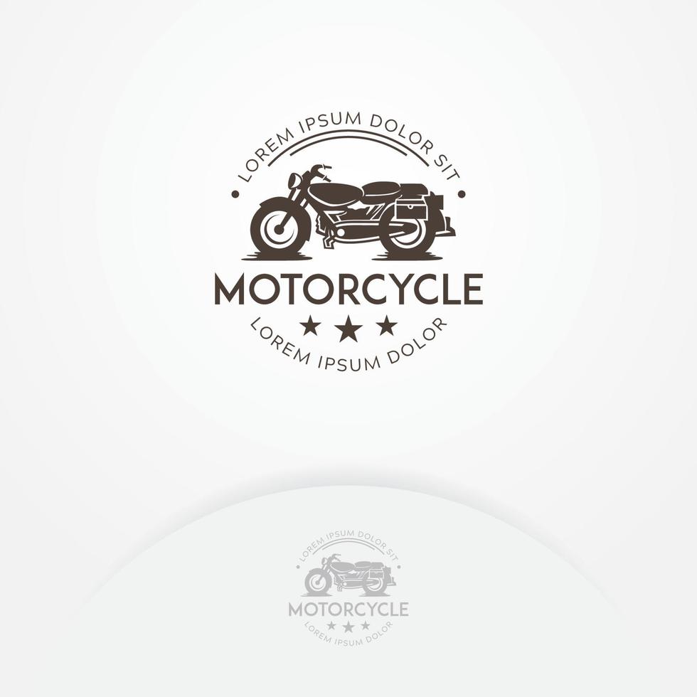 diseño de logotipo de motocicleta clásica vector