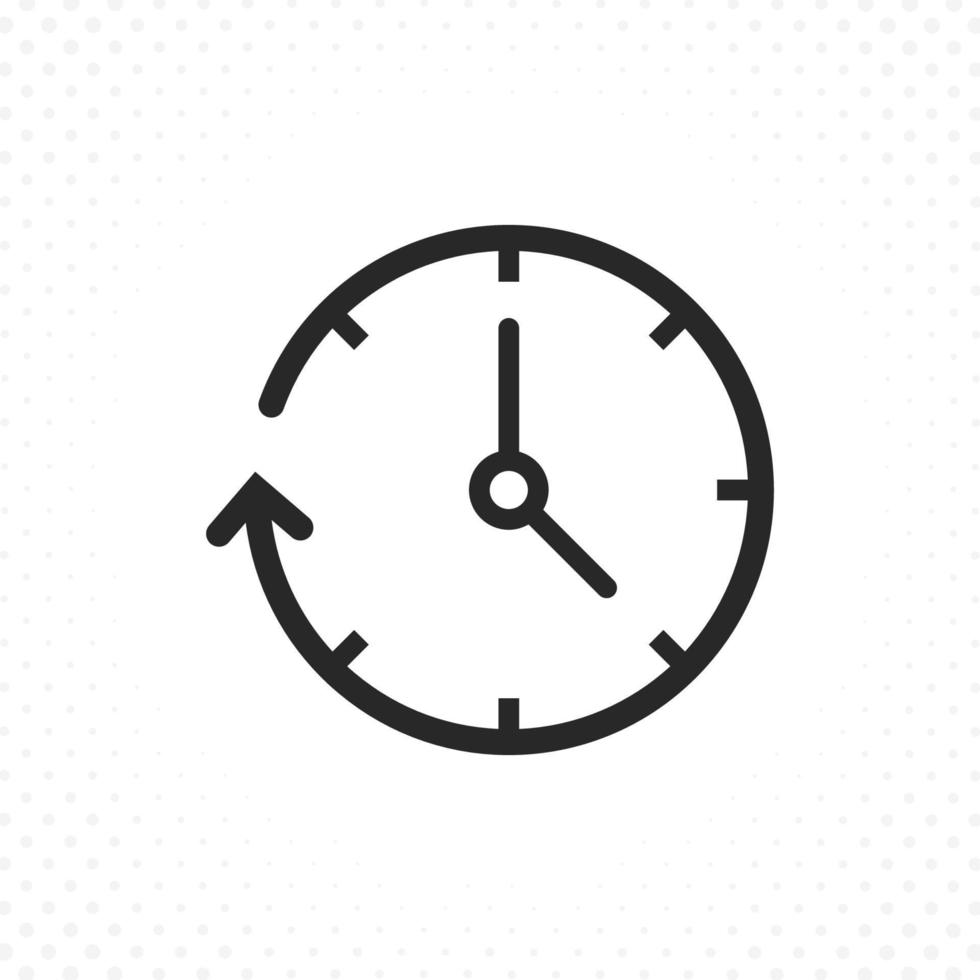 icono de flecha de reloj vector