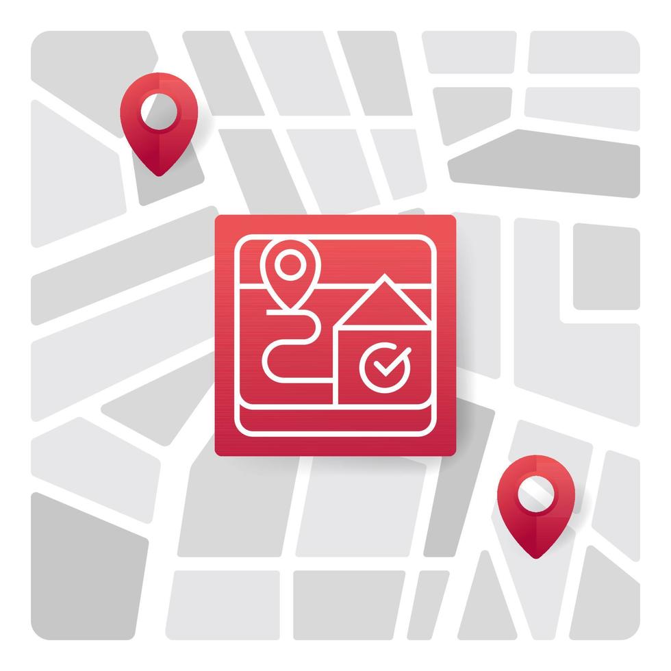 Logo icon of Place pin pointer map concept vector