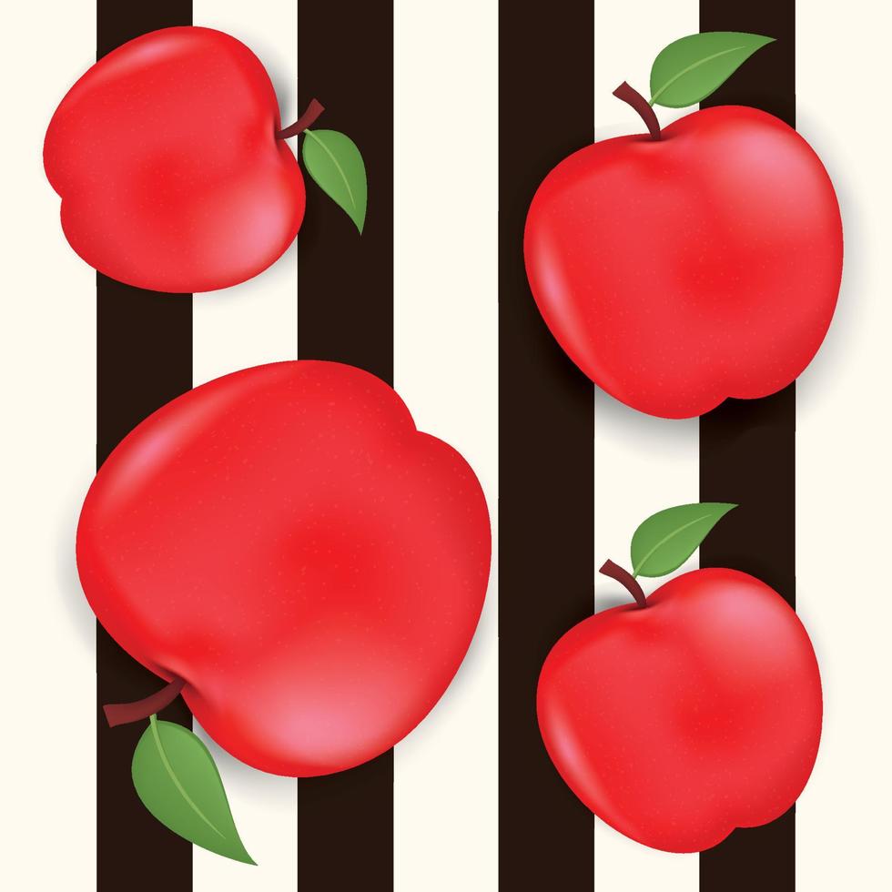 diseño de vector de patrones sin fisuras de manzana