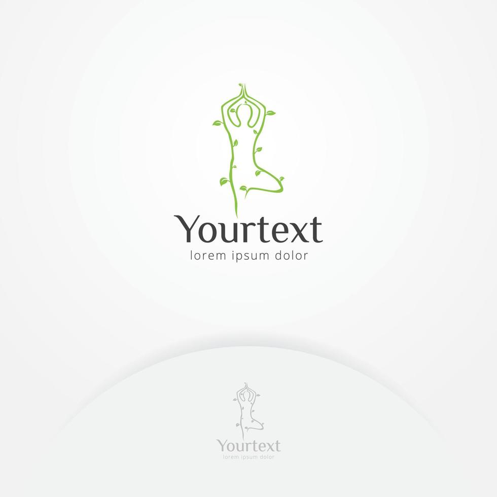 diseño de logotipo de yoga saludable vector