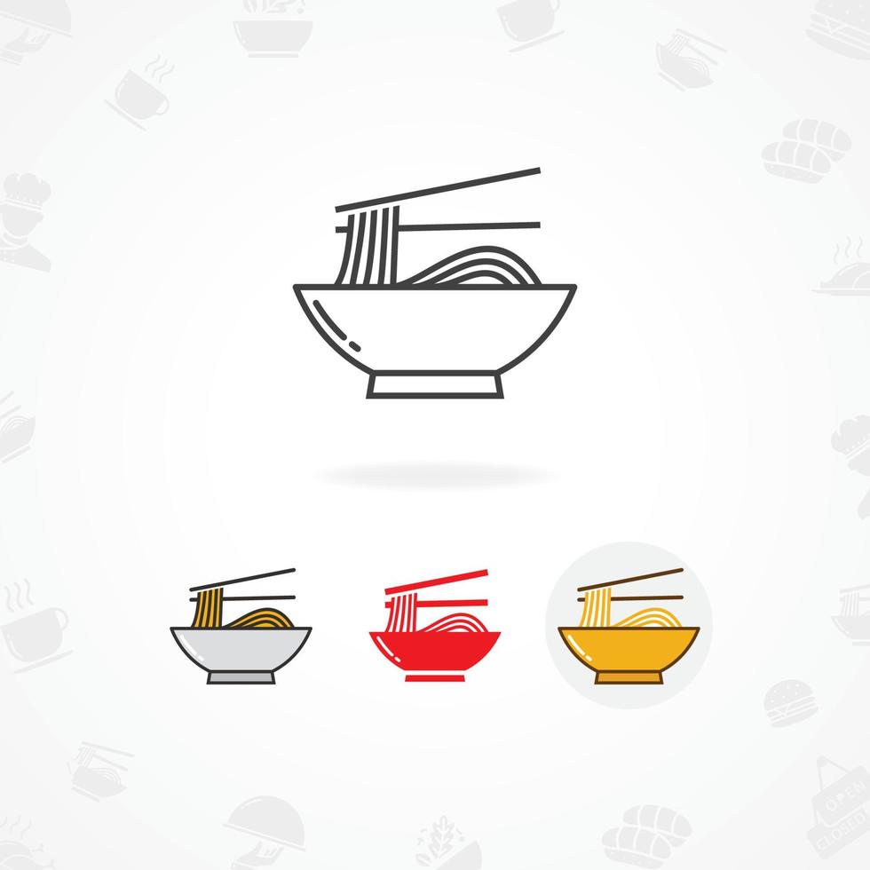 Noodles icon design vector