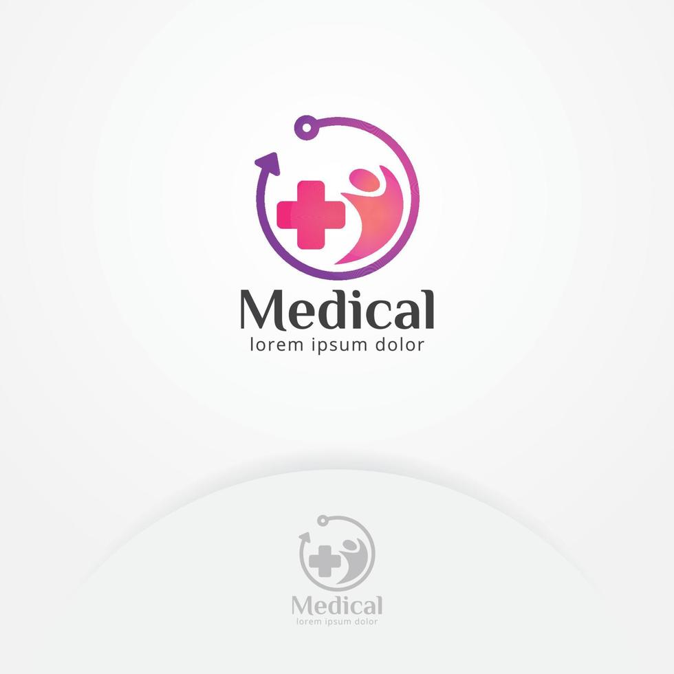 Medical center logo design vector