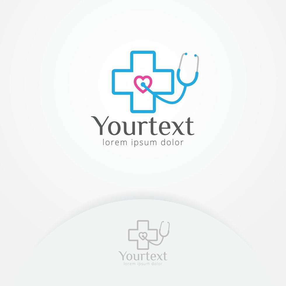 diseño de logotipo de atención médica vector