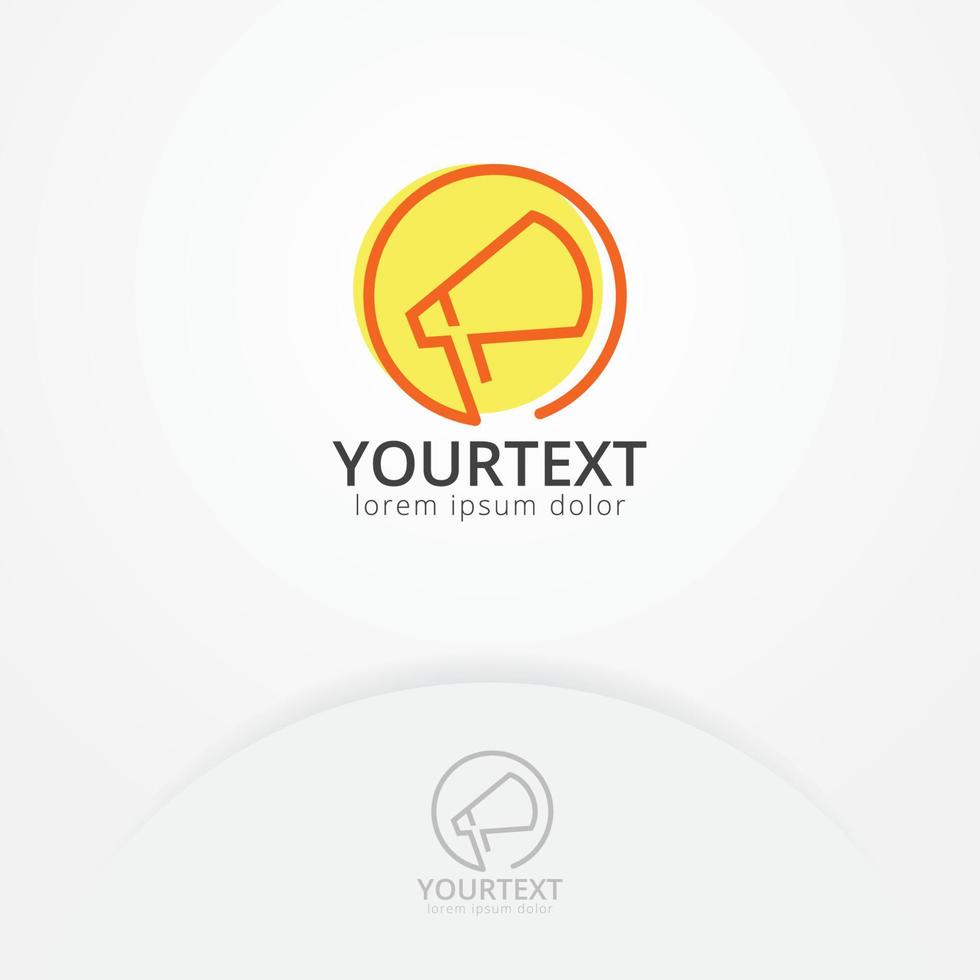 Loudspeaker logo design vector