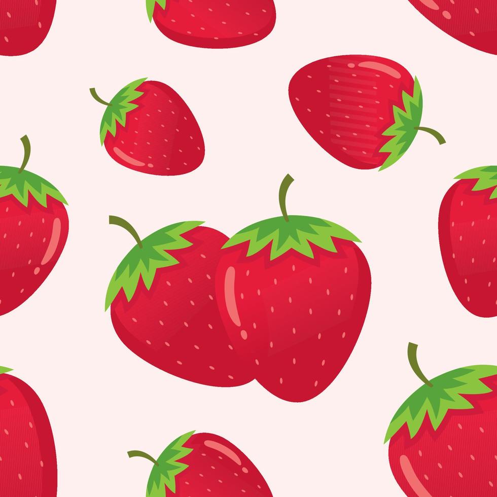 Seamless pattern of Strawberries vector