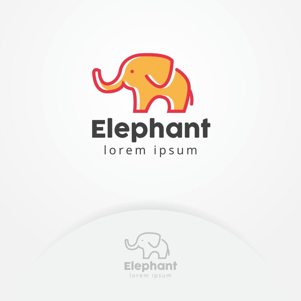 diseño de logotipo de elefante vector