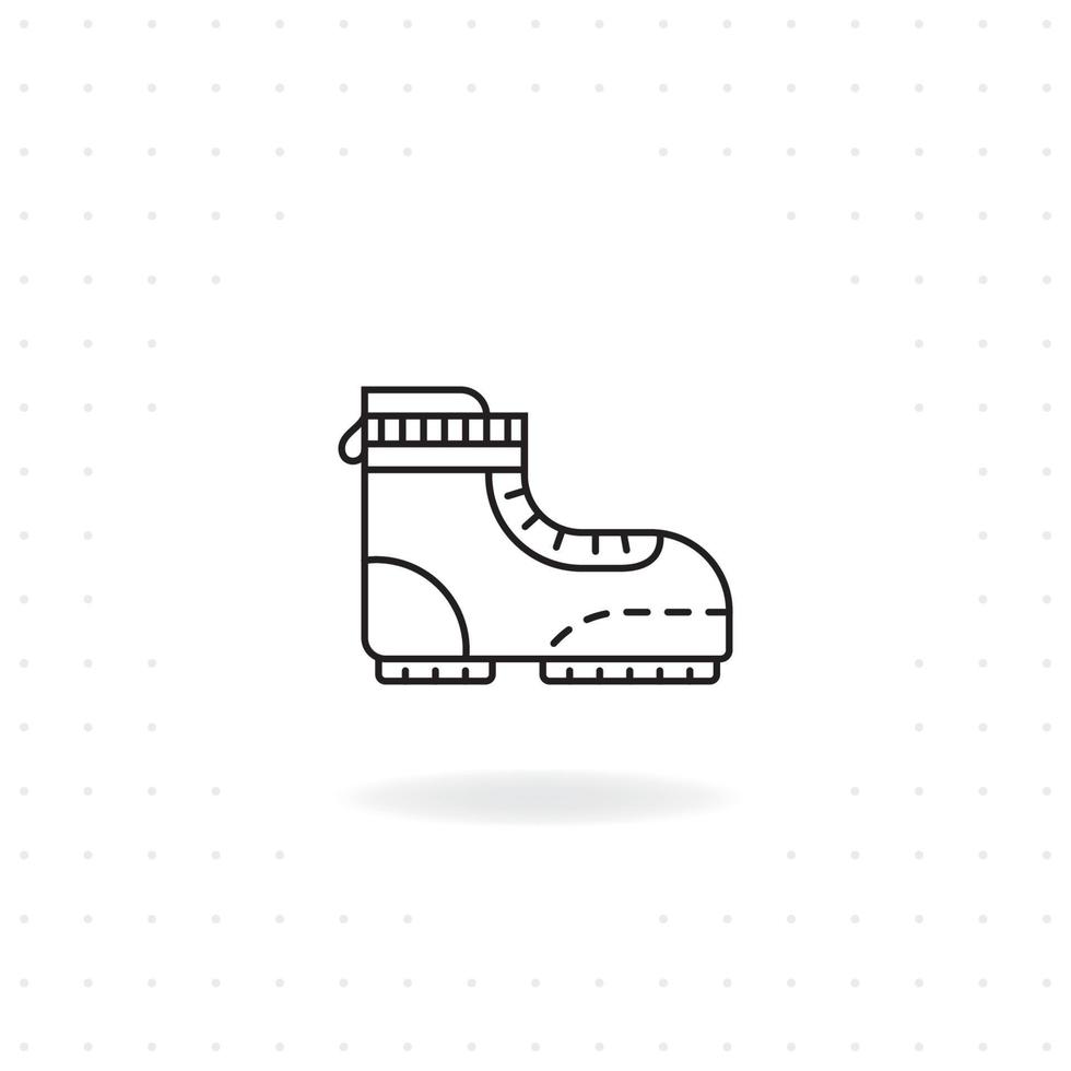 icono de botas de montaña vector