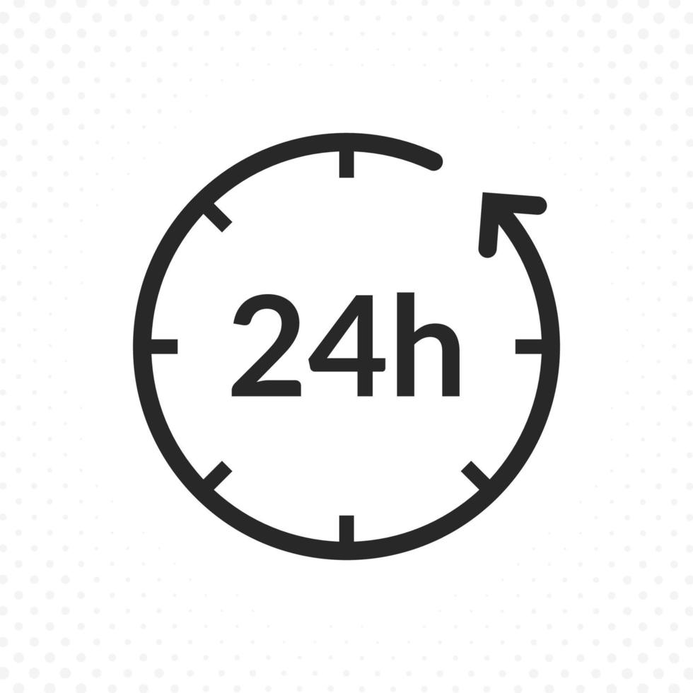 24 hours icon vector