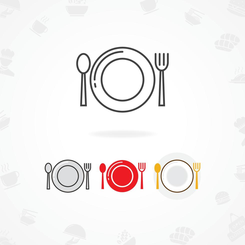 Table setting icon vector