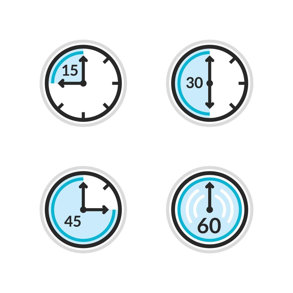 Clock vector icons