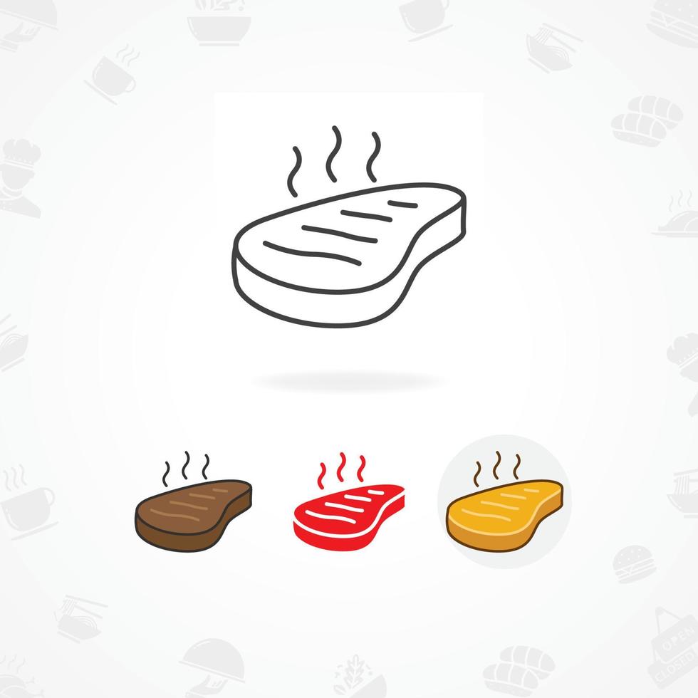 Roast Beef icon vector