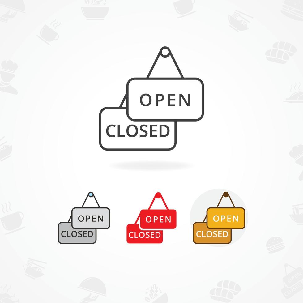 Open and Closed sign icon vector