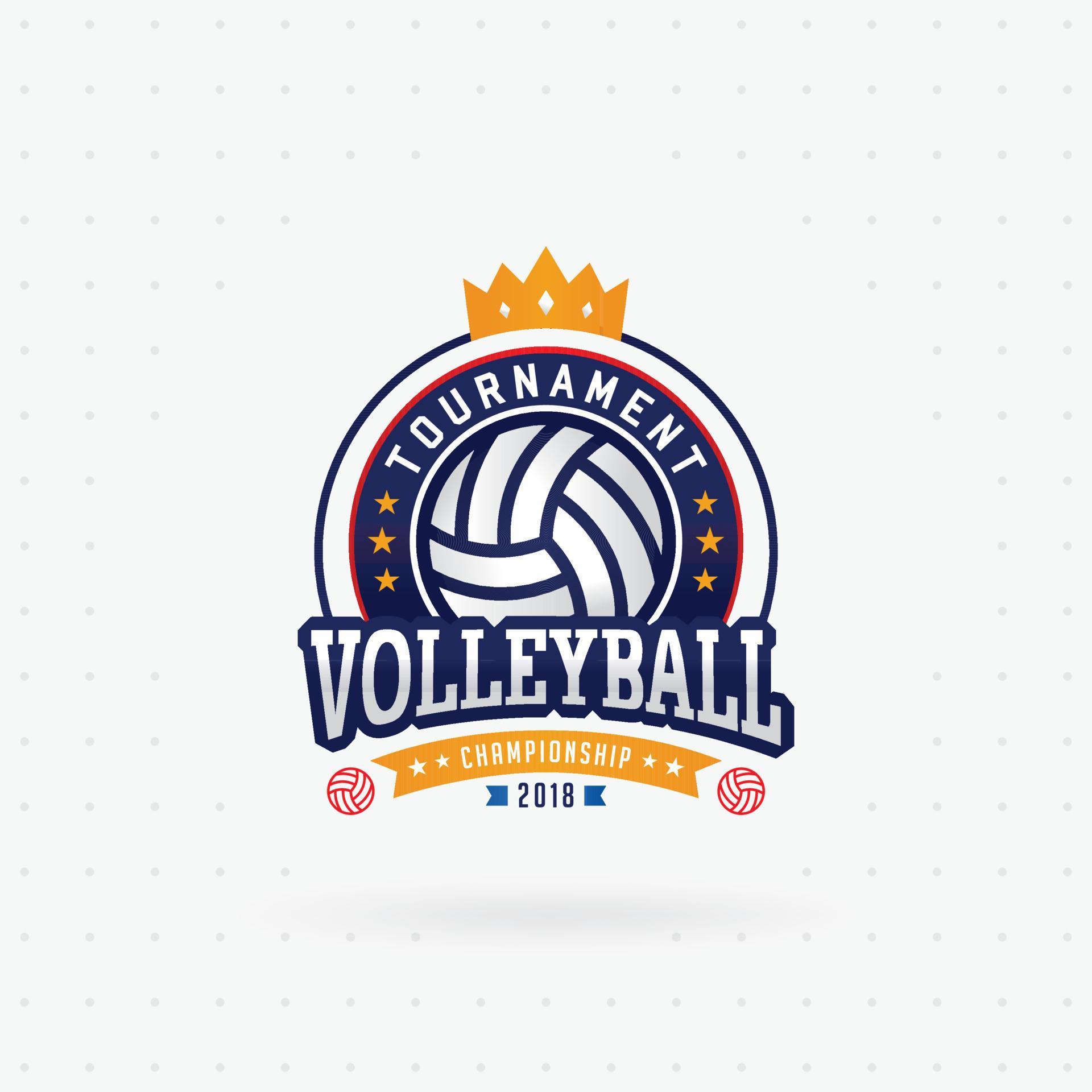 Volleyball tournament logo 6788964 Vector Art at Vecteezy