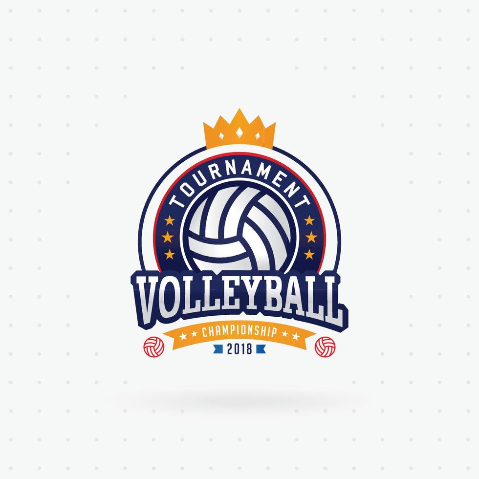 logotipo del torneo de voleibol vector