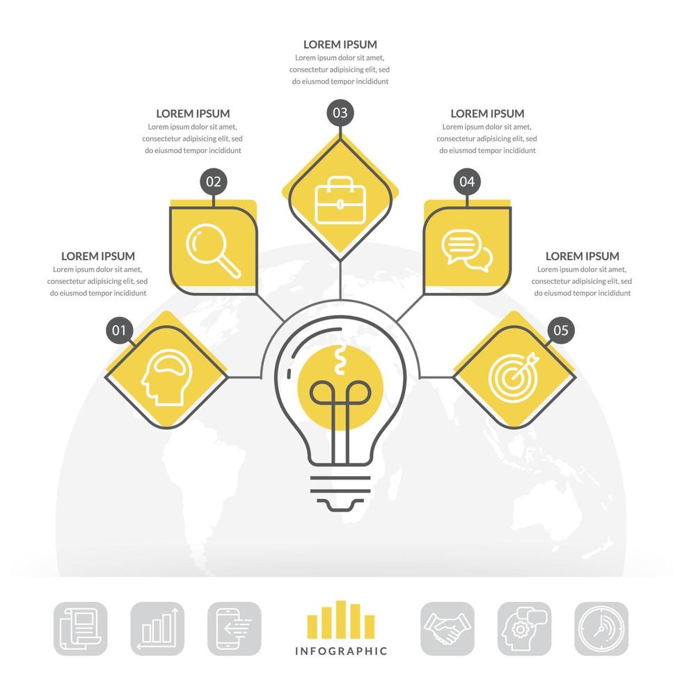 plantilla de infografía empresarial vector