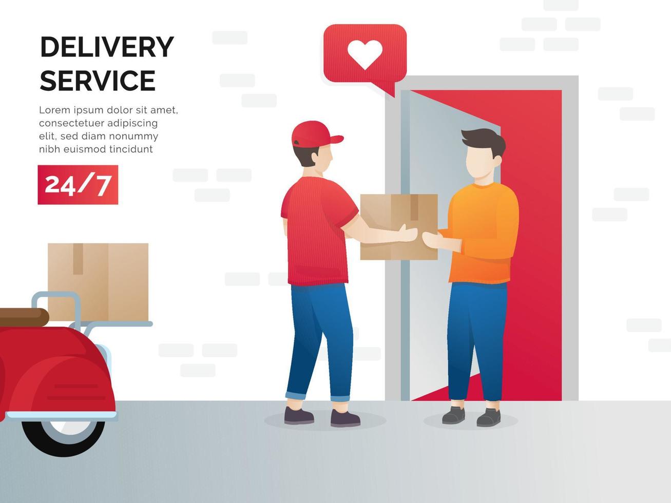 Illustration concept of freight forwarder delivery vector