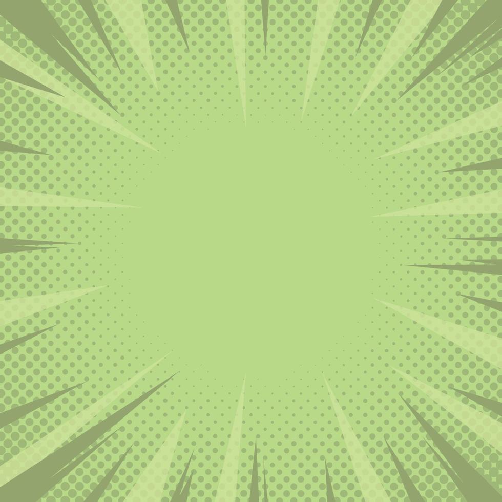 Gradient halftone background. Pop art vintage vector gradient background. Pop art retro comic, Vintage green background