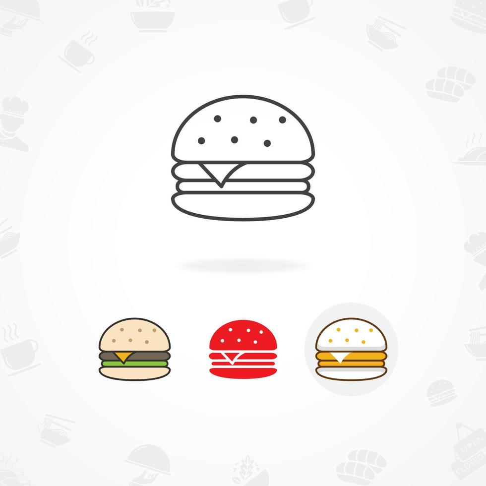 diseño de icono de hamburguesa vector