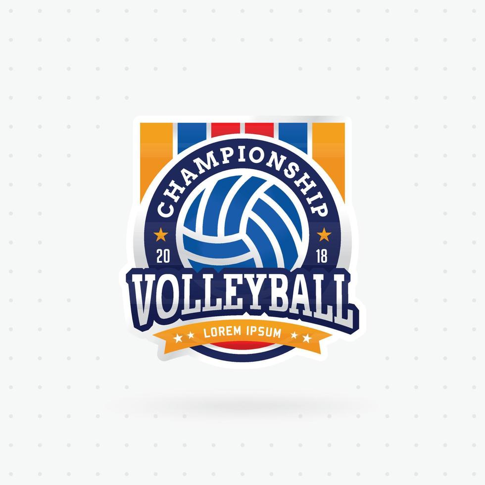 Volleyball tournament logo vector