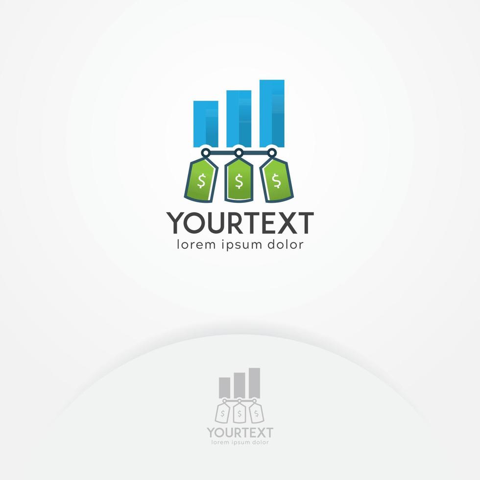Finance market logo design vector