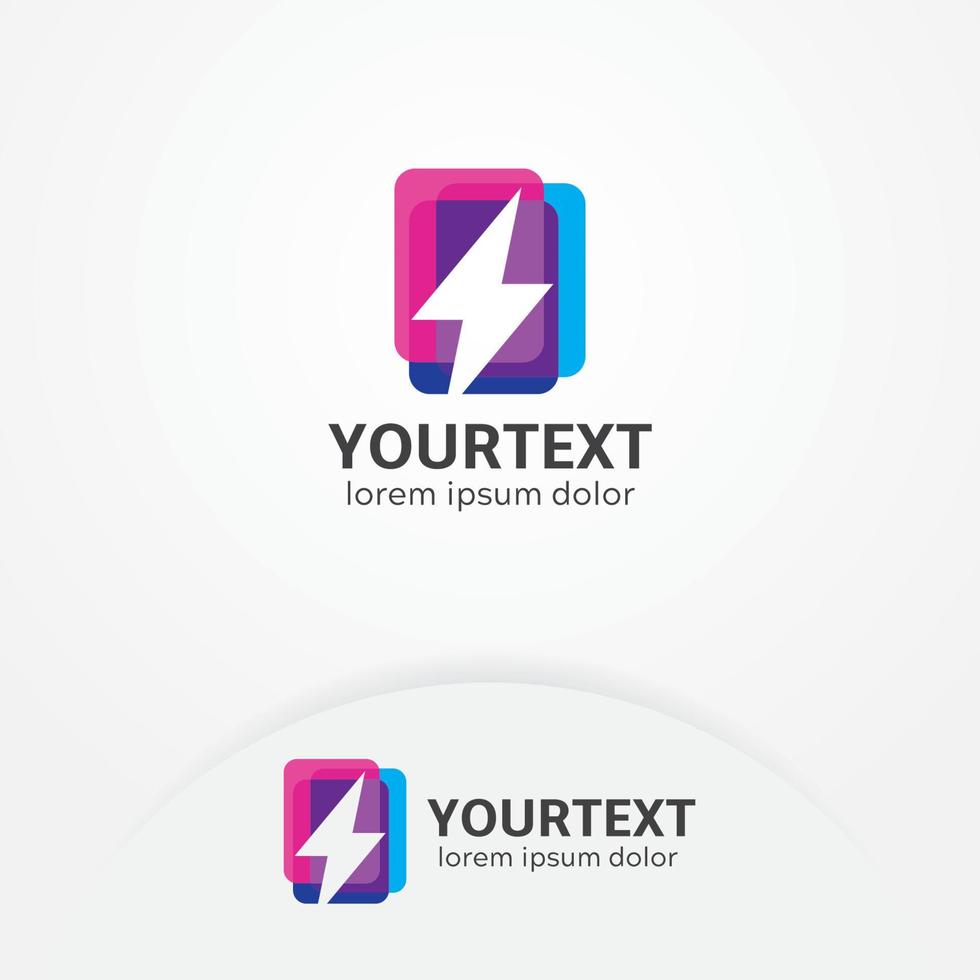 Electricity logo design vector