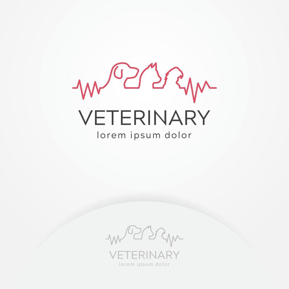 diseño de logotipo veterinario vector